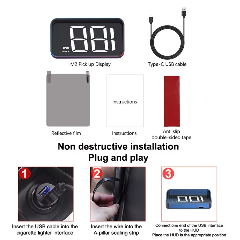 Car Speedometer Heads Up Display Windshield Projector